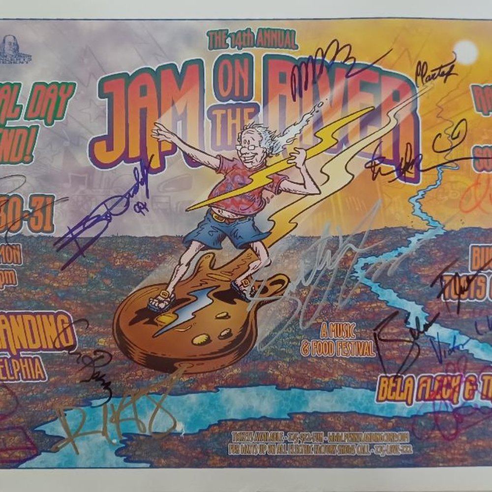 1999 Jam on the River Signed Concert Tour Poster High Definition Reproduction RP